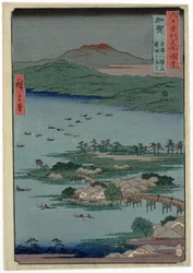     Kaga Province: The Eight Wonders of Kanazawa, The Fishing Fires on Lake Renko Kaga, Kanazawa hassho no uchi, Renko no isaribi